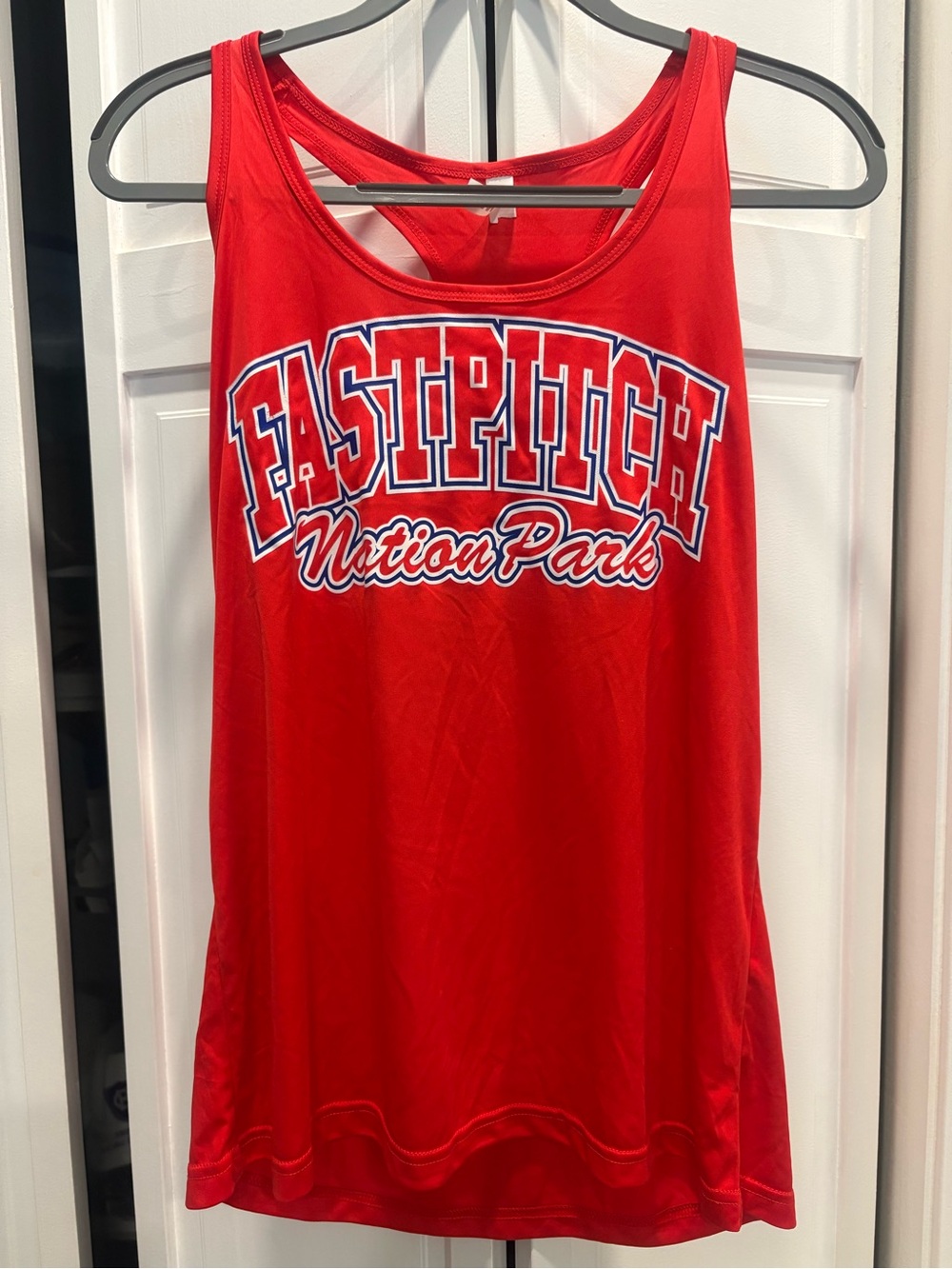 Red Fastpitch Nation Park Sleeveless Tank Top